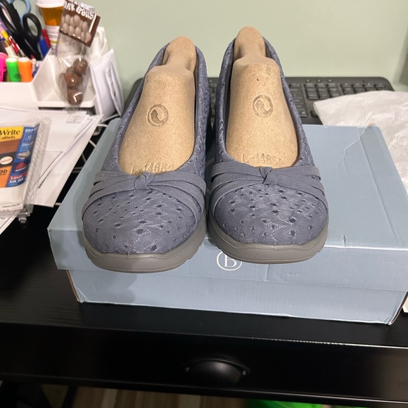 Bzees Shoes - Life Stride with Bzees Air Step Periwinkle Blue Loafers with Textured Design